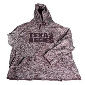 Texas Aggies Heathered Hoodie Pullover Sweatshirt Adult sz 3X Texas A&M
